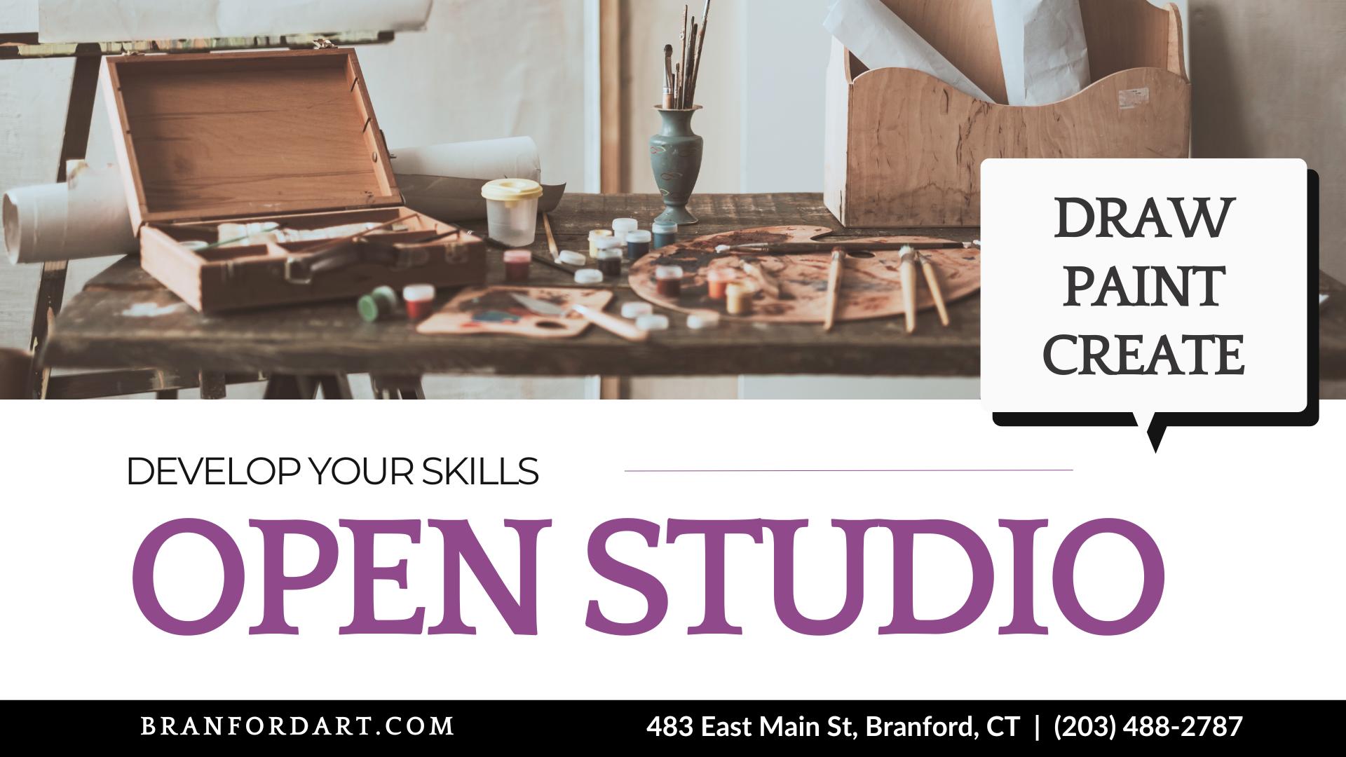 Open Studio Adult Art Classes in Branford CT - afternoon sessions