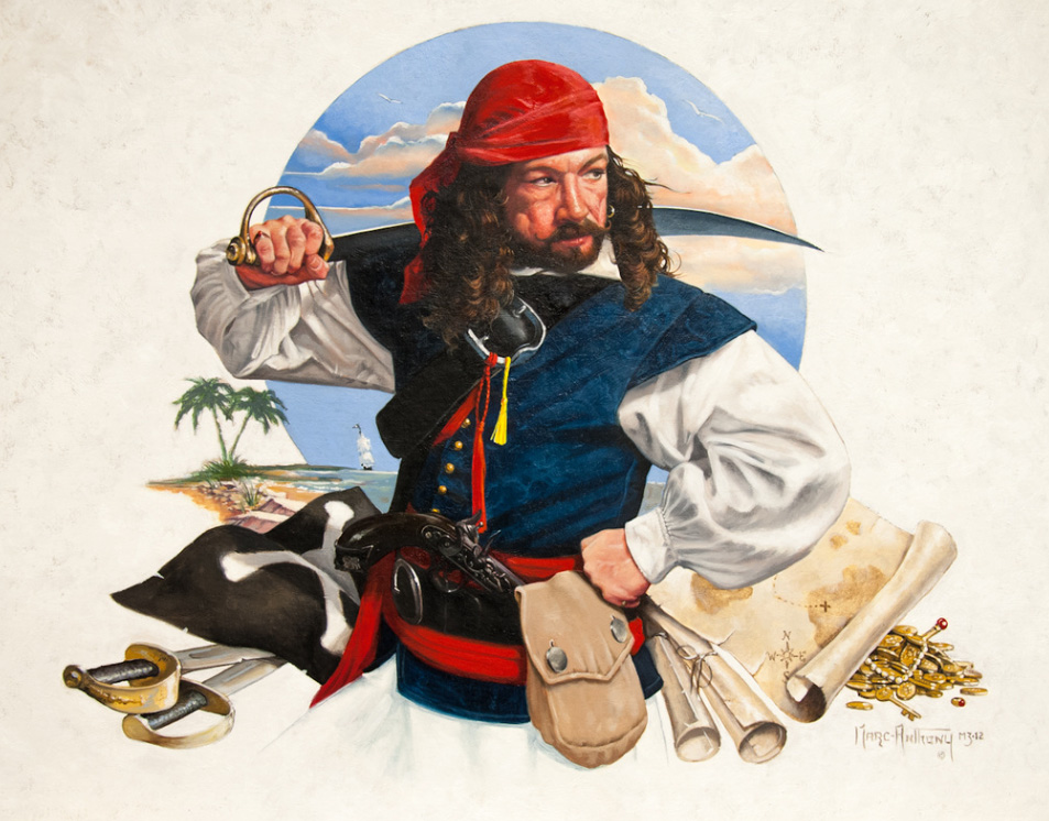 Self portait as a pirate by Marc Anthony Massaro